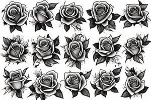 Roses guidance and hope tattoo idea