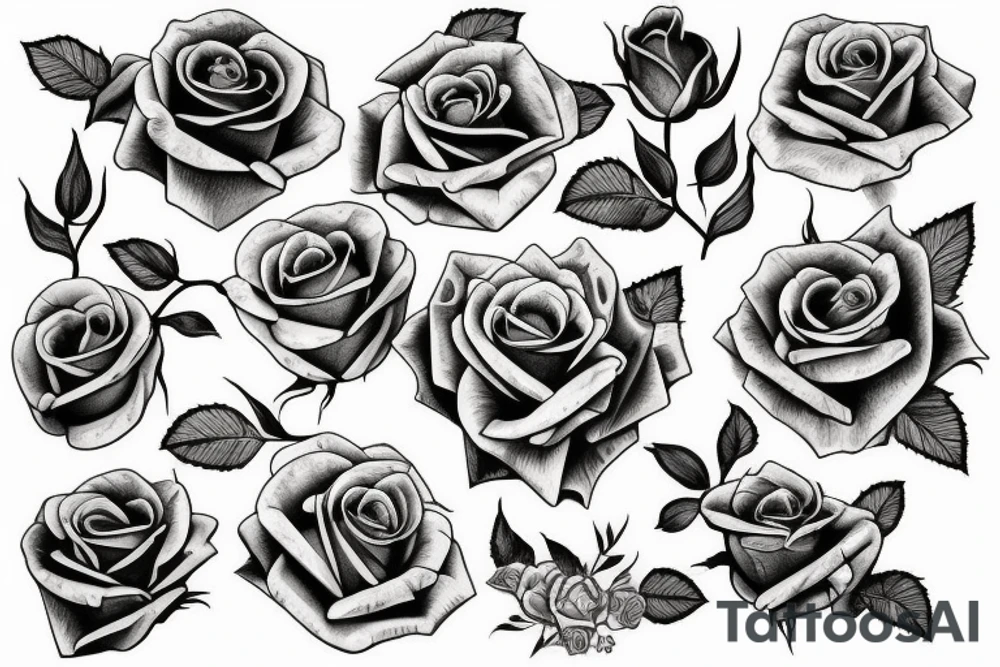 Roses guidance and hope tattoo idea