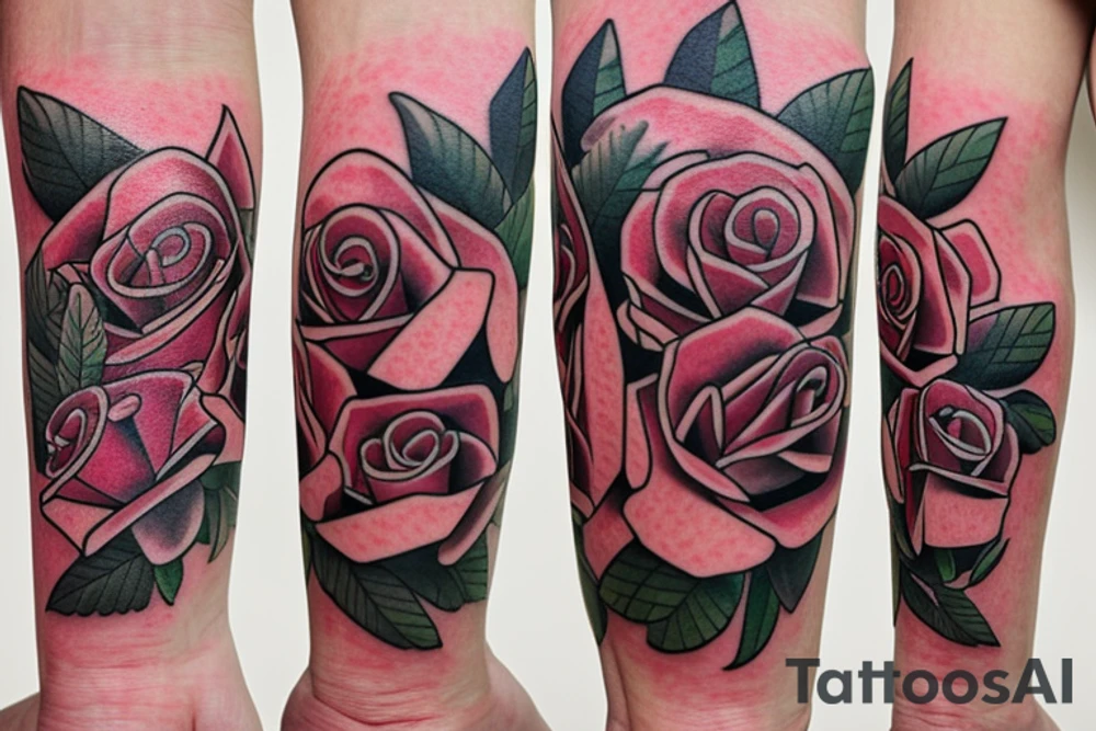 Roses guidance and hope tattoo idea