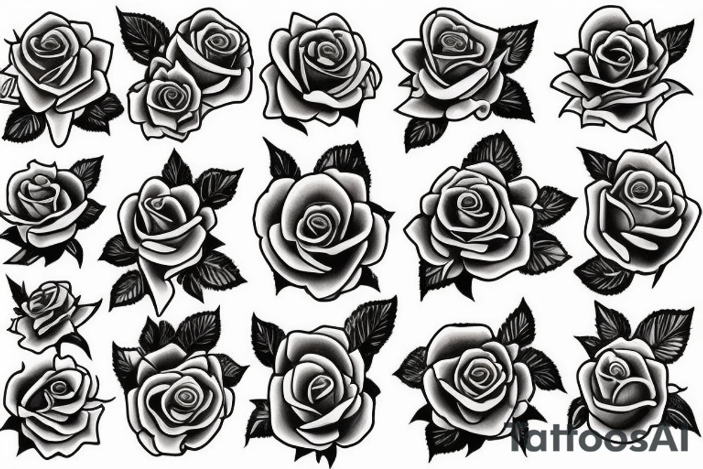 Small 
Roses guidance and hope tattoo idea