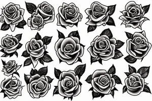 Small 
Roses guidance and hope tattoo idea