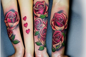 Small 
Roses guidance and hope tattoo idea