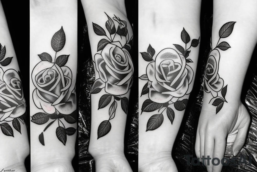 Small 
Roses guidance and hope tattoo idea