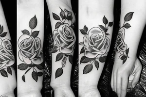 Small 
Roses guidance and hope tattoo idea
