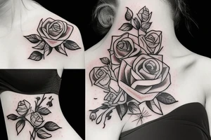 Small Roses guidance and hope tattoo idea