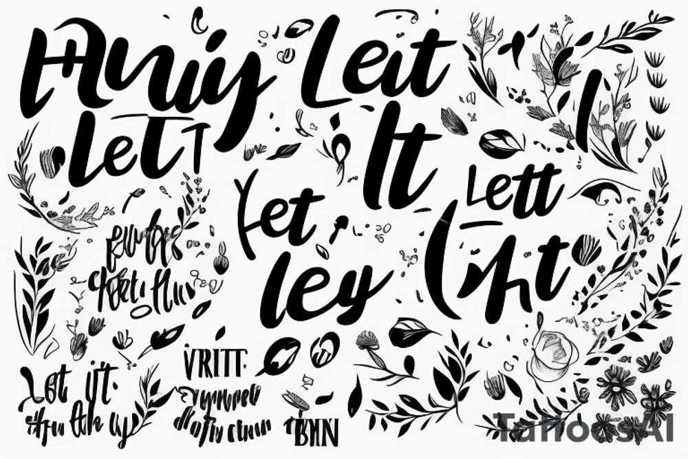 let it hurt, let it heal, let it go tattoo idea