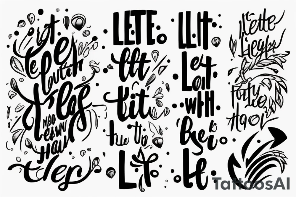subtle tattoo with the phrase "let it hurt, let it heal, let it go" tattoo idea