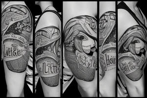 subtle tattoo with the phrase "let it hurt, let it heal, let it go" tattoo idea