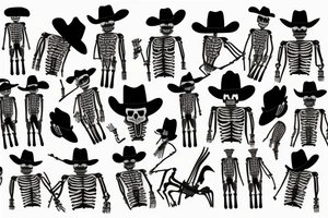 Cowboy skeleton tattoo idea
