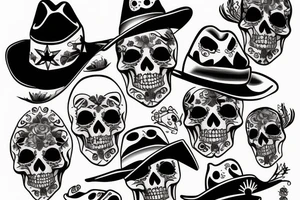 Cowboy skeleton tattoo idea
