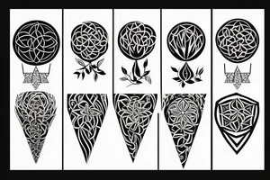Geometric style flower/tree of life tattoo idea
