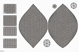Geometric style flower of life tattoo idea