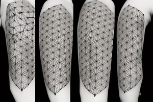Geometric style flower of life tattoo idea