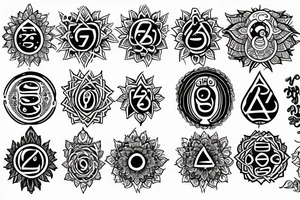 Chakras tattoo idea