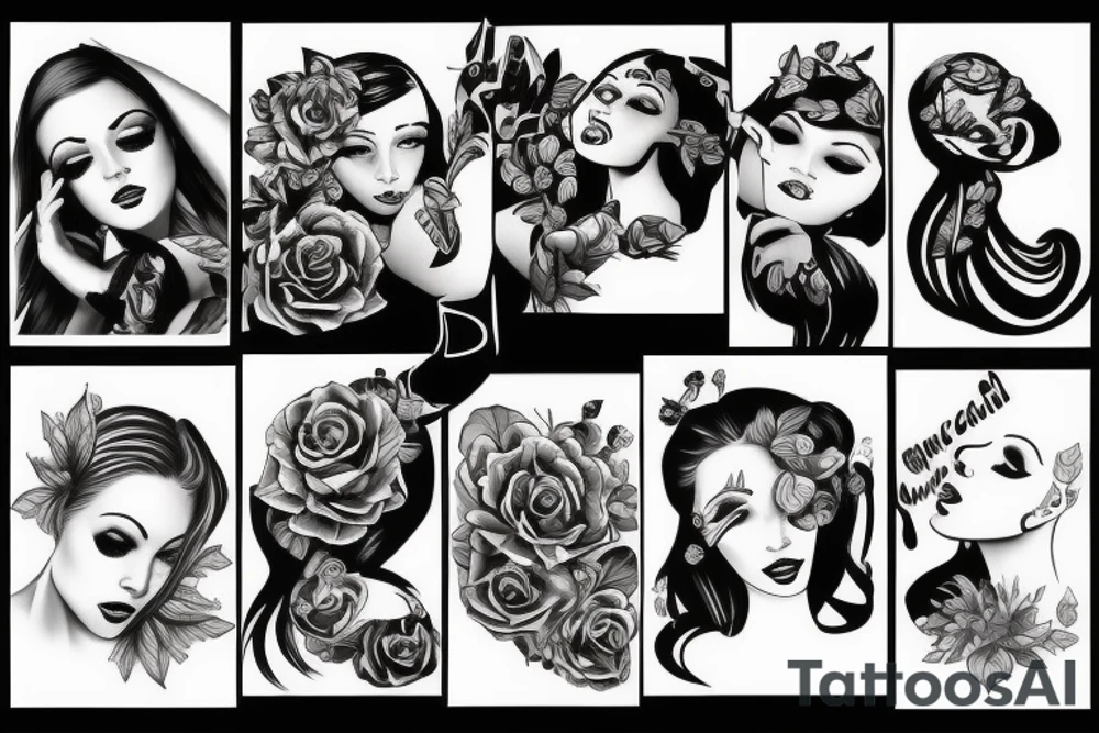 Dancing woman tattoo idea