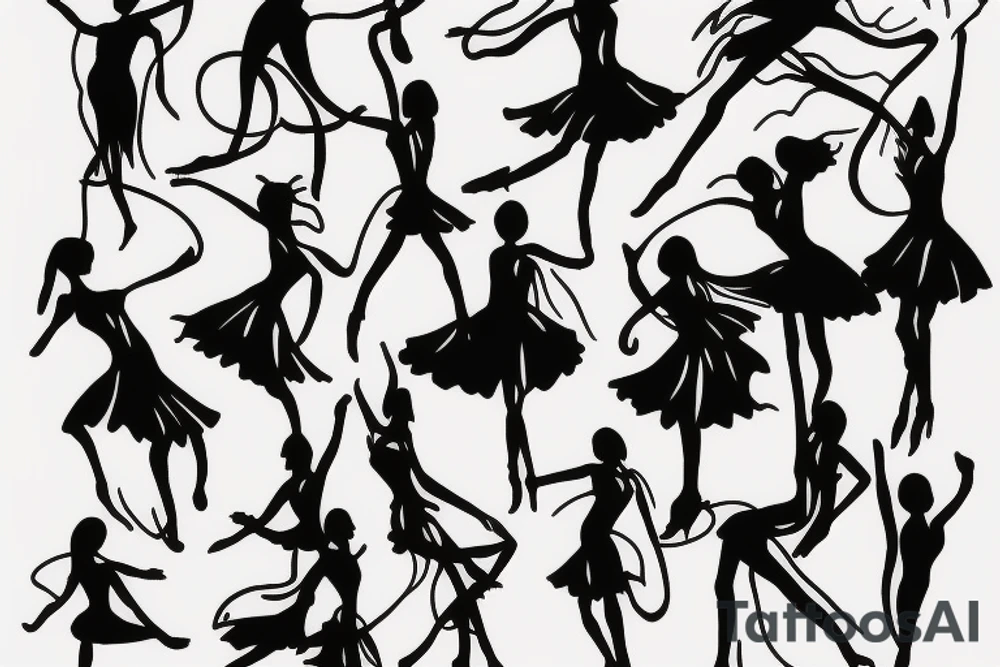 Dancing woman tattoo idea