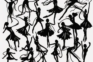 Dancing woman tattoo idea