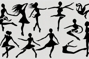 Dancing woman tattoo idea