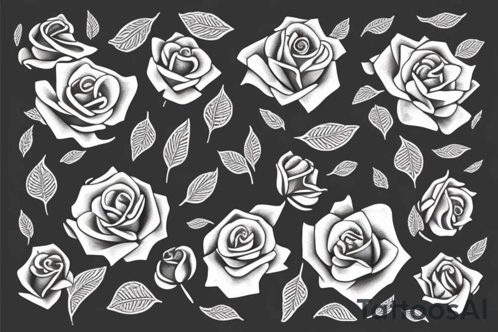 Rose in a flame tattoo idea