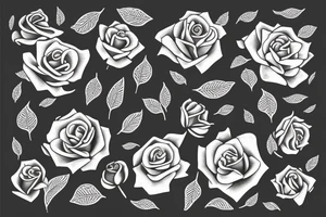 Rose in a flame tattoo idea
