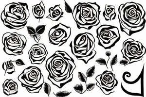 Rose in a flame tattoo idea
