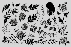 Woman outline tattoo idea