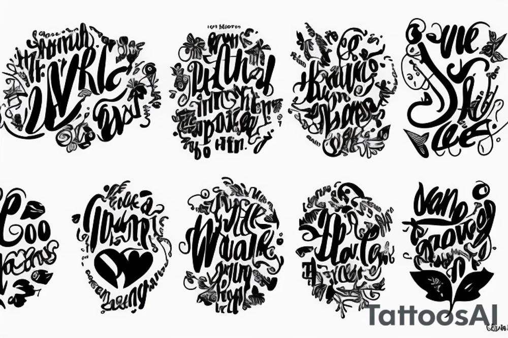 Words tattoo idea