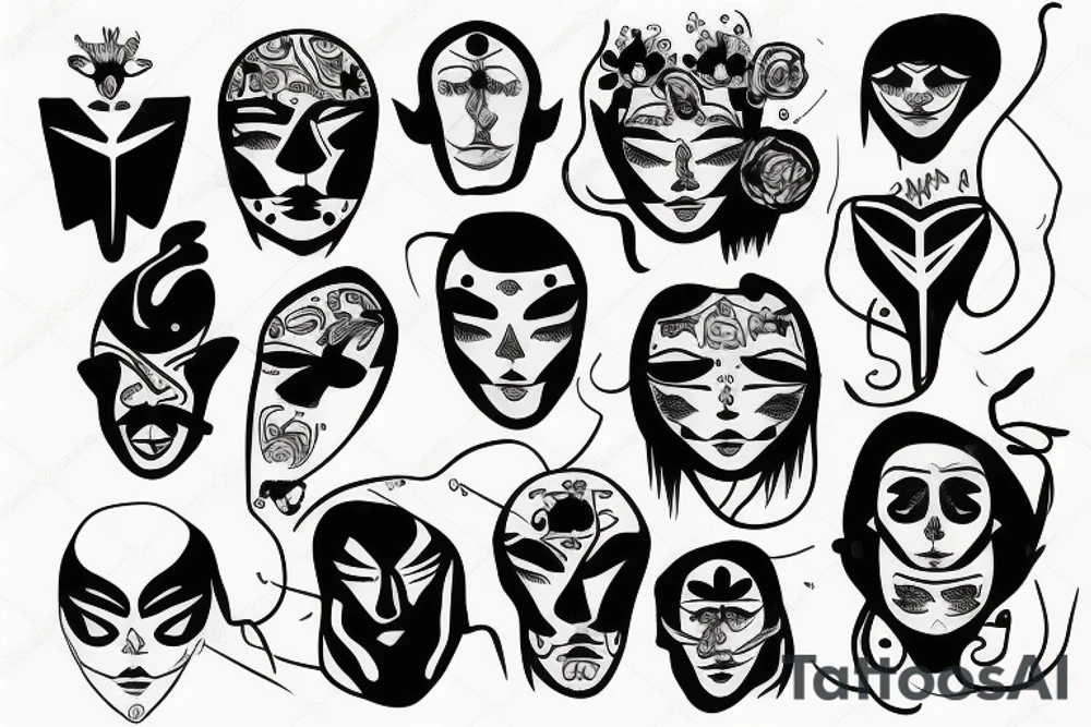 Faces tattoo idea