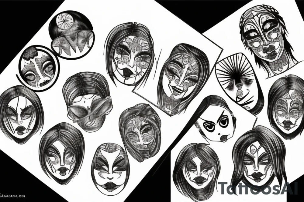 Faces tattoo idea