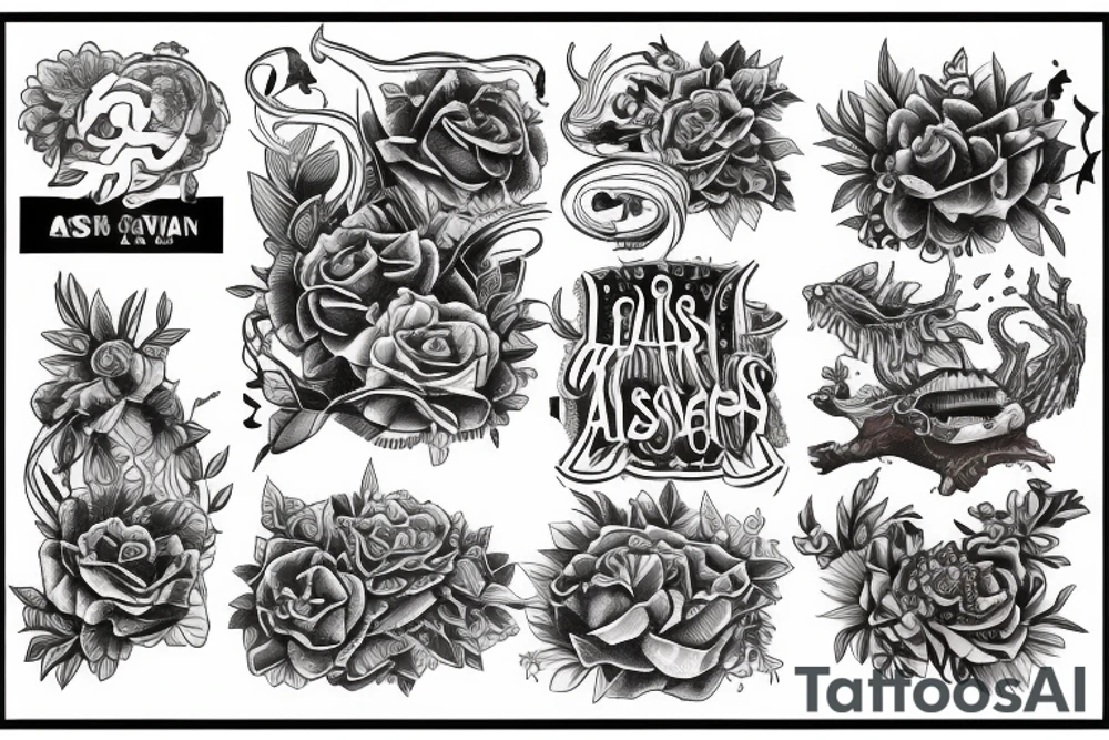 Arm sleve of and Australian river oasis tattoo idea