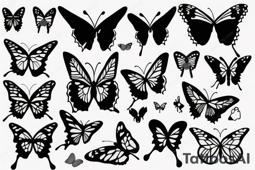 Butterfly infront of face tattoo idea