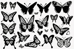 Butterfly infront of face tattoo idea