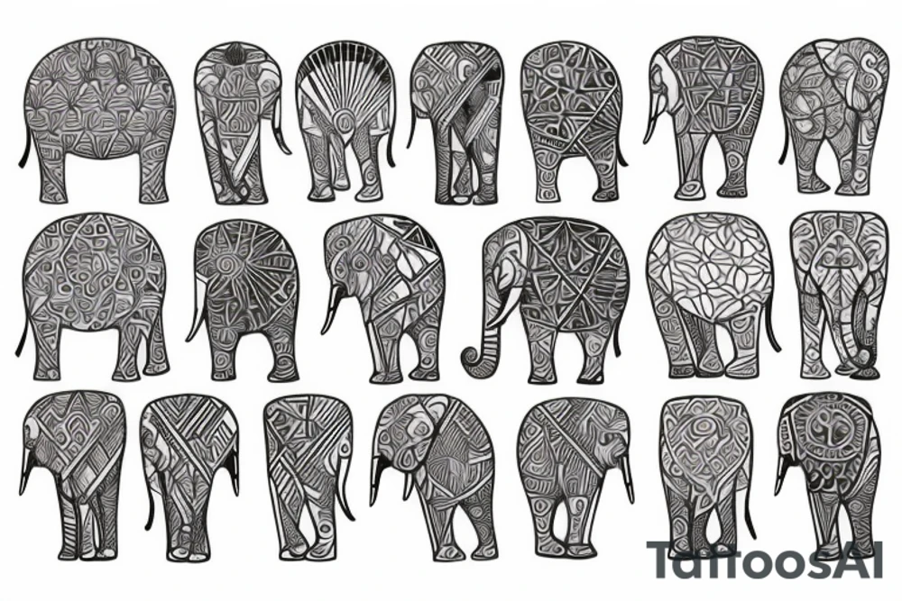 Elephat habittad tattoo idea