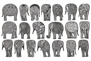 Elephat habittad tattoo idea