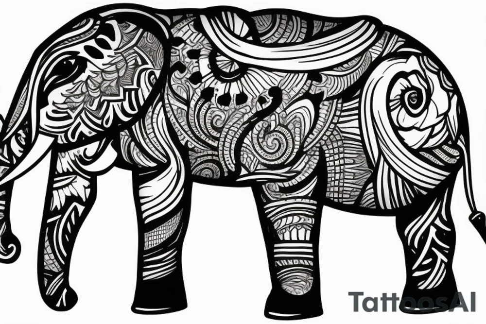 Elefante real tattoo idea