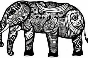 Elefante real tattoo idea