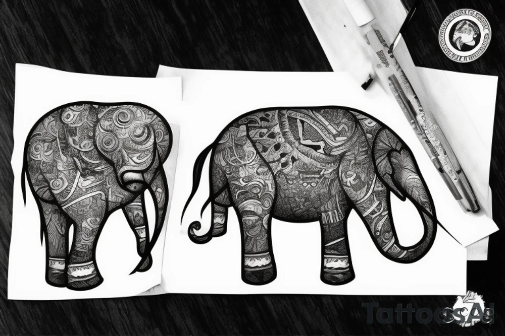 Elefante real tattoo idea