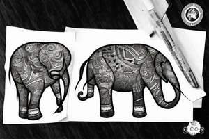Elefante real tattoo idea