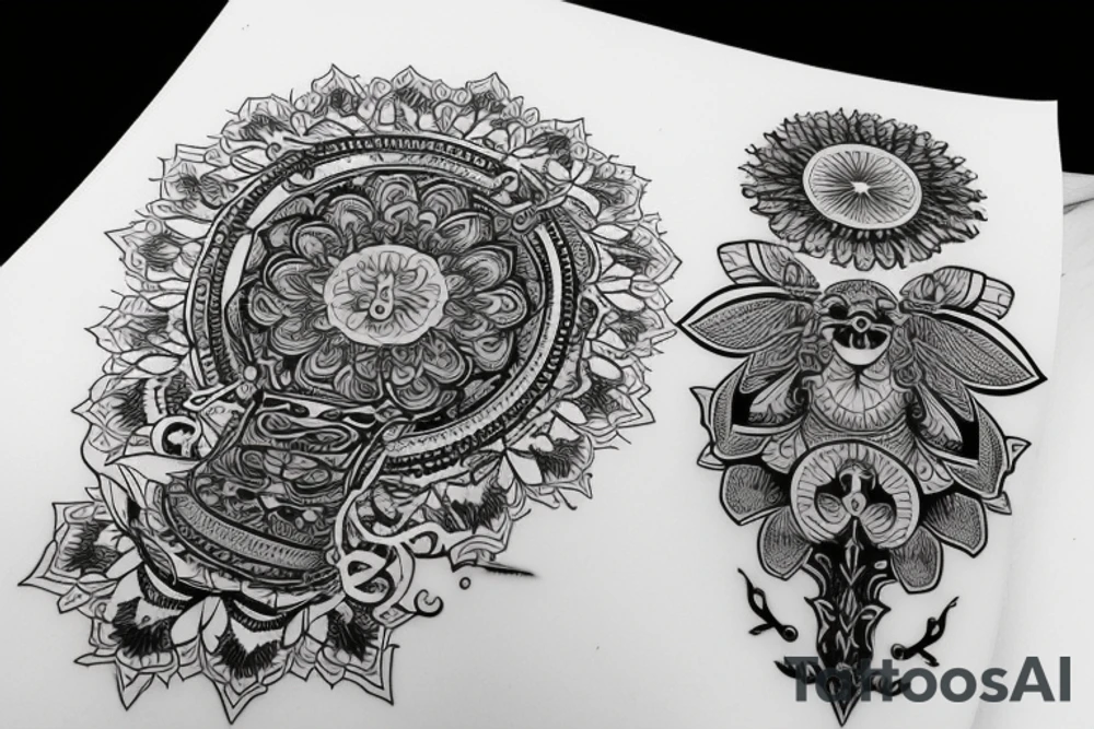 Людина-бик у військовий формі tattoo idea