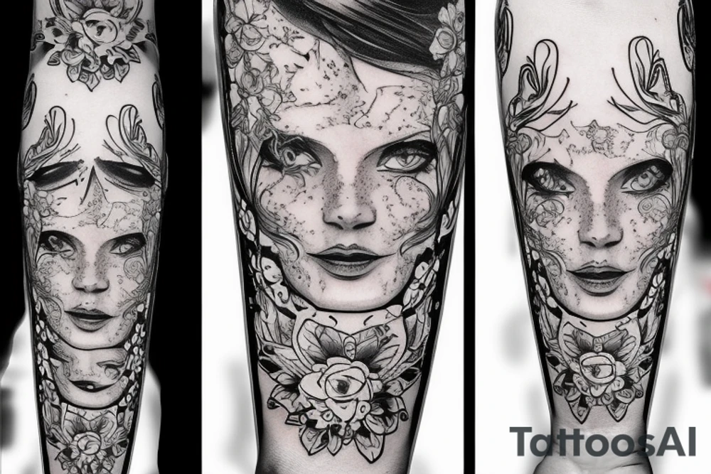 Людина-бик у військовий формі tattoo idea