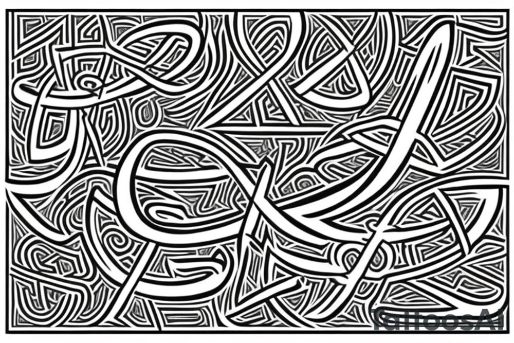 Viking runes in asian style tattoo idea