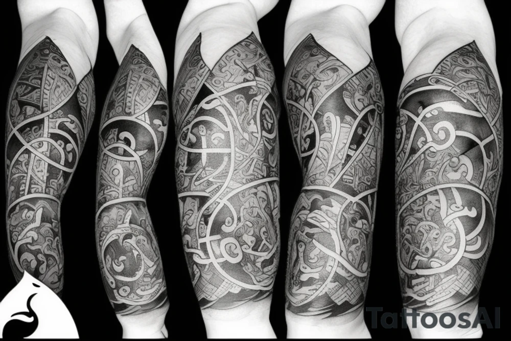 The four elements in balance tattoo idea