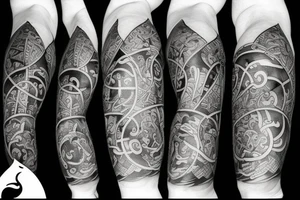 The four elements in balance tattoo idea