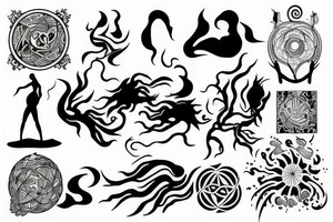 The four elements in balance tattoo idea