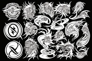 The four elements tattoo idea