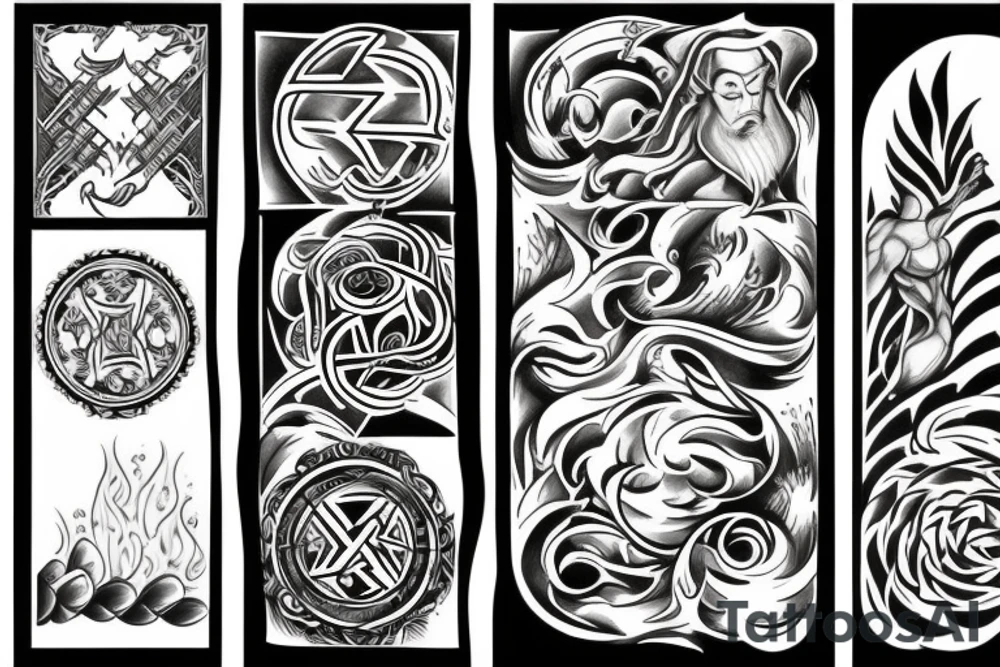 The four elements tattoo idea