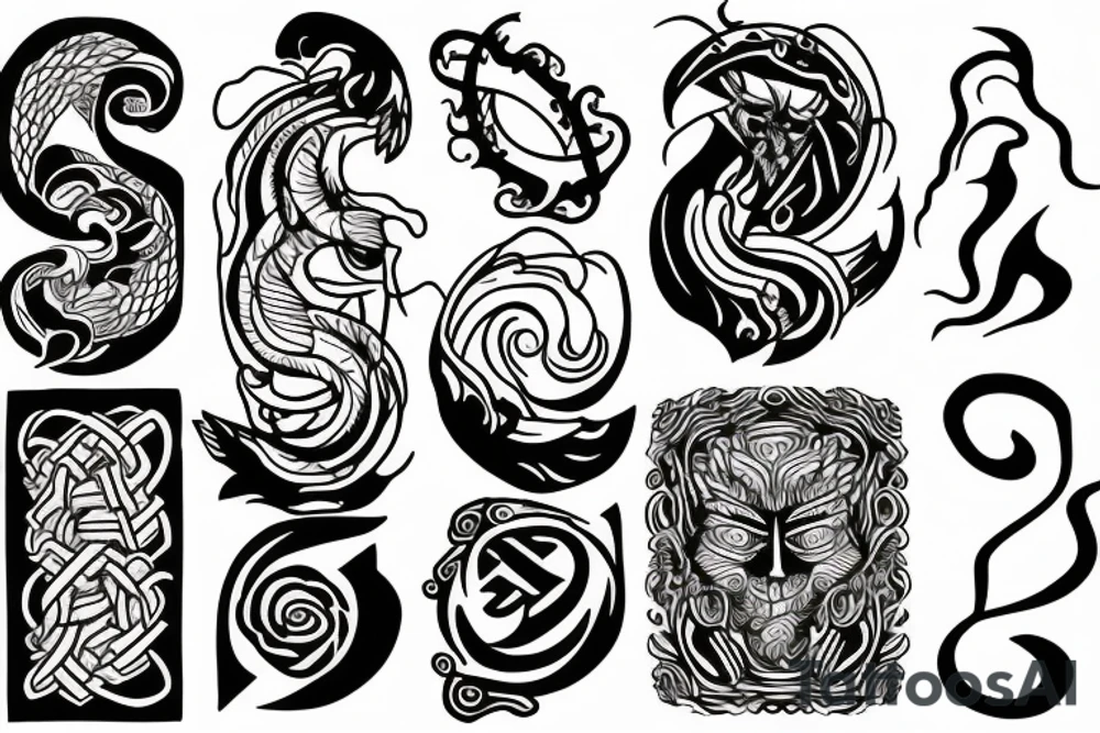 The four elements tattoo idea