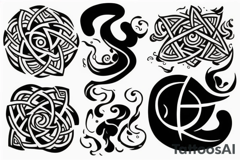 The four elements tattoo idea