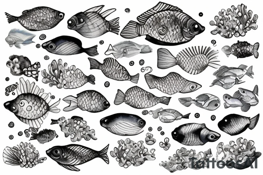 Kois swimming in a circle, surrounded by waves tattoo idea Kois swimming in a circle, surrounded by waves tattoo idea