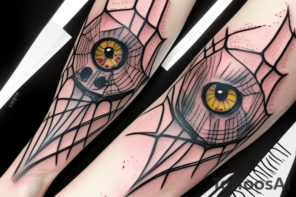 Bloody spider eyes tattoo idea
